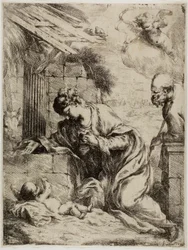 Jomfruen, der tilbeder Jesusbarnet