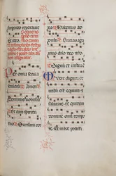 Missale: Fol. 179: Musik til forskellige almindelige bønner, 1469.