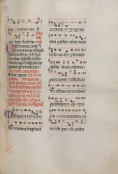 Missale: Fol. 181: Musik til forskellige almindelige bønner, 1469.