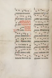 Missale: Fol. 189v: Musik til forskellige bønner, 1469.