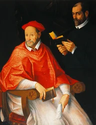 Portræt af en kardinal og en præst, af Bartolomeo Cesi (1556-1629), olie på lærred, 96x124 cm.