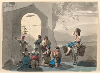 Tegning, Ave Maria i Tivoli, 1807-08