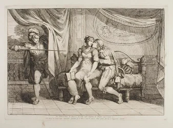 Paolo da Malatesta og Francesca da Rimini overrasket af Gianciotto Malatesta