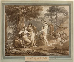 Venus præsenterer Amor for Calypso, fra Telemachos eventyr, bog 7