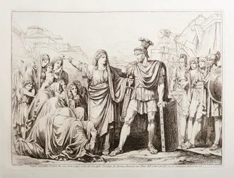 Veturia afvæbner sin søn Coriolanus og befrier Rom fra stor fare