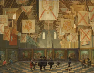 Ridderzaal af Binnenhof under den store forsamling i 1651,