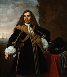 Portræt af kaptajn Gideon de Wildt (1624-1665) - Maleri af Bartholomeus van der Helst (1613-1670), olie på lærred (135,8x119 cm)