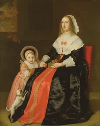 Portræt af en mor og et barn, 1644