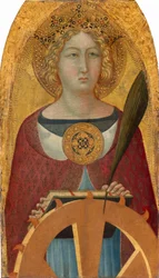 Den hellige Katarina af Alexandria, ca. 13351340.