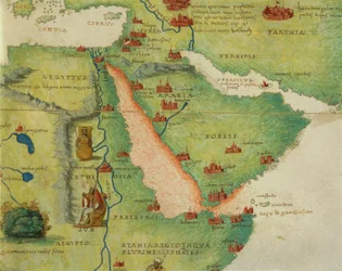 Afrika: Egypten og Saudi-Arabien, fra Atlas of the World i treogtredive kort, af Battista Agnese