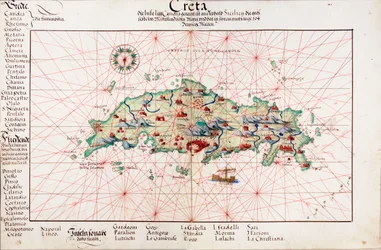 Kort over Kreta 1554
