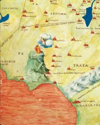 Nilens delta, Røde Hav og Sinai-bjerget, fra Atlas of the World i treogtredive kort, af Battista Agnese
