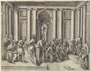 Kristus blandt lægerne, ca. 1540-45.