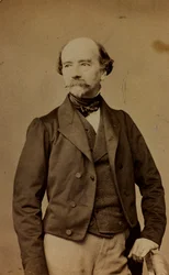 Portræt af Eugène-Emmanuel-Amaury Pineu-Duval, kendt som Amaury-Duval, fransk maler; visitkort