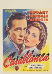 En belgisk plakat, der reklamerer for filmen "Casablanca"