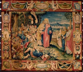 Judaskysset. Gobelin fremstillet på manufakturerne i Bruxelles. 16. århundrede, Genova, Musei di Strada Nuova