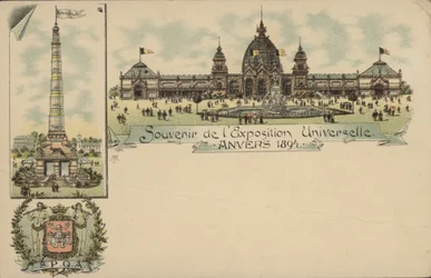Souvenir fra Antwerpens internationale udstilling, Antwerpen, Belgien, 1894