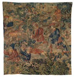 Gobelin af jagtscener, muligvis fra Tournai, ca. 1500 (uld)