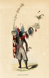 Warrior of Solor Island, Lesser Sunda Islands, Indonesien