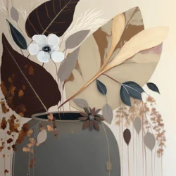 Moderne, neutrale botaniske motiver
