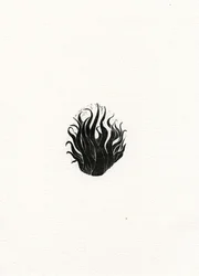 Fire, 2017, (trægravering på papir)