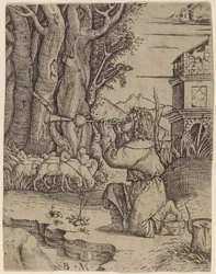 Hyrde med et Platerspiel