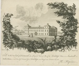Sandwell Park - Hall: kobberpladegravering, nd [c 1770]