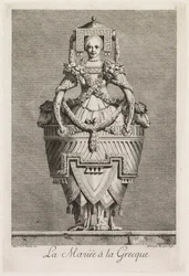 Græsk maskerade: The Greek Bride Plate 6, 1771.