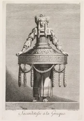 Græsk maskerade: græsk præstinde tavle 8, 1771.