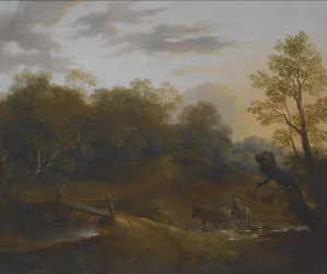 Pony Cart Crossing a Woodland Brook, ca. 1815 (olie på lærred)