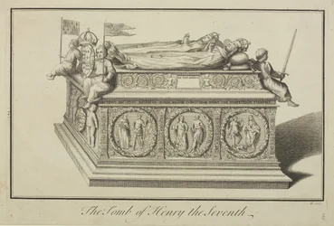 Udsigt over Henry VII og dronning Elizabeths grav i kongens kapel i Westminster Abbey