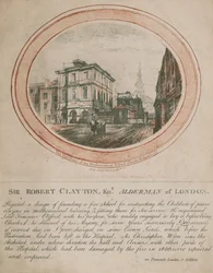 Vestfronten af Mathematical School, Christs Hospital, 1775