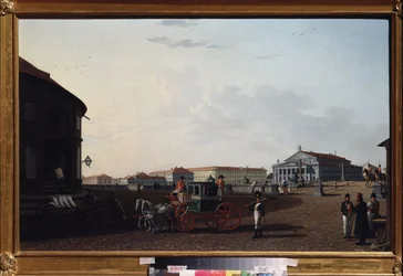 Det kejserlige teater Bolchoi Kamenny i Sankt Petersborg. Maleri af Benjamin Paterssen (1748-1815), olie på lærred