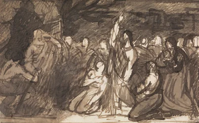 Studie af Kristus, der opdrager Lazarus