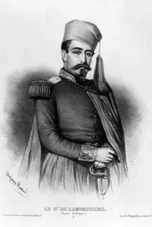 Portræt af Louis Juchault de Lamoriciere (1806-1865), fransk general (tegning)