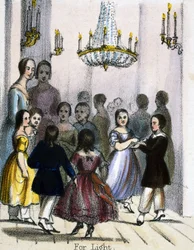 For lys, fra bien i grafiske illustrationer af dyr - viser deres nytte til mennesket i deres beskæftigelse under livet og brugen efter døden, ca. 1845