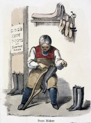 Støvlemageren, fra The Dog in Graphic Illustrations of Animals - Viser deres nytteværdi for mennesket i deres beskæftigelse under livet og brugen efter døden, ca. 1845