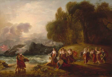 Telemachus og Calypso, ca. 1809.