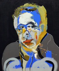 50 store forfattere i historien: Albert Camus, 2015 (olie og akryl på lærred)