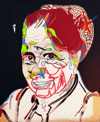 50 store forfattere i historien: Marguerite Yourcenar, 2015 (olie og akryl på lærred)