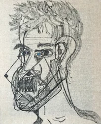 Surautoportrait main levée, 2017 (olie på lærred)