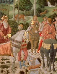 Piero de Medici (1416-69) som Caspar, detalje fra The Procession of the Magi, ca. 1459-60