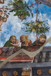 Kvinde og barn, detalje, hvælving af Hall of the Treasure (fresco) (detalje af 3707463)