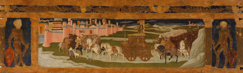 Predella panel: Triumph of David (maleri på træ)