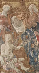 Jomfru og barn med de hellige Hieronymus og Peter(?) og engle