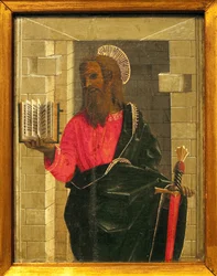 Sankt Paul. Maleri af Bernardino Butinone (1450-1507), tempera på træ. Italiensk kunst, renæssance. Musee Ingres, Montauban.