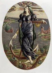 Hope - Keramisk fad, i "The work of Bernard Palissy"" af C. Delange og C. Borneman, Paris
