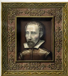 Portræt af Bernard Palissy, udført i lertøj af ham selv - i "The work of Bernard Palissy" af C. Delange og C. Borneman, Paris