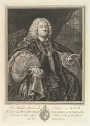 The Right Reverend Father in God, Dr. Benjamin Hoadly, Lord Bishop of Winchester, prælat ..., 1743.