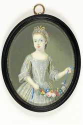 Margaret Cavendish Holles Harley, bagefter hertuginde af Portland (akvarel på elfenben)